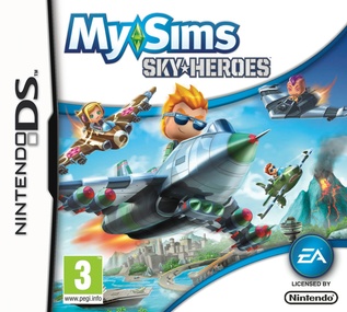 MySims SkyHeroes DS box art packshot