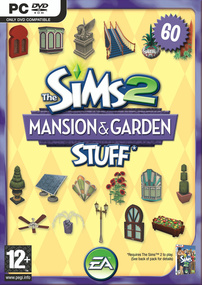 The Sims 2: Mansion & Garden Stuff box art packshot