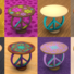 SNW Peace, Love &amp; Hippieness End Table Custom Content CC for The Sims 4