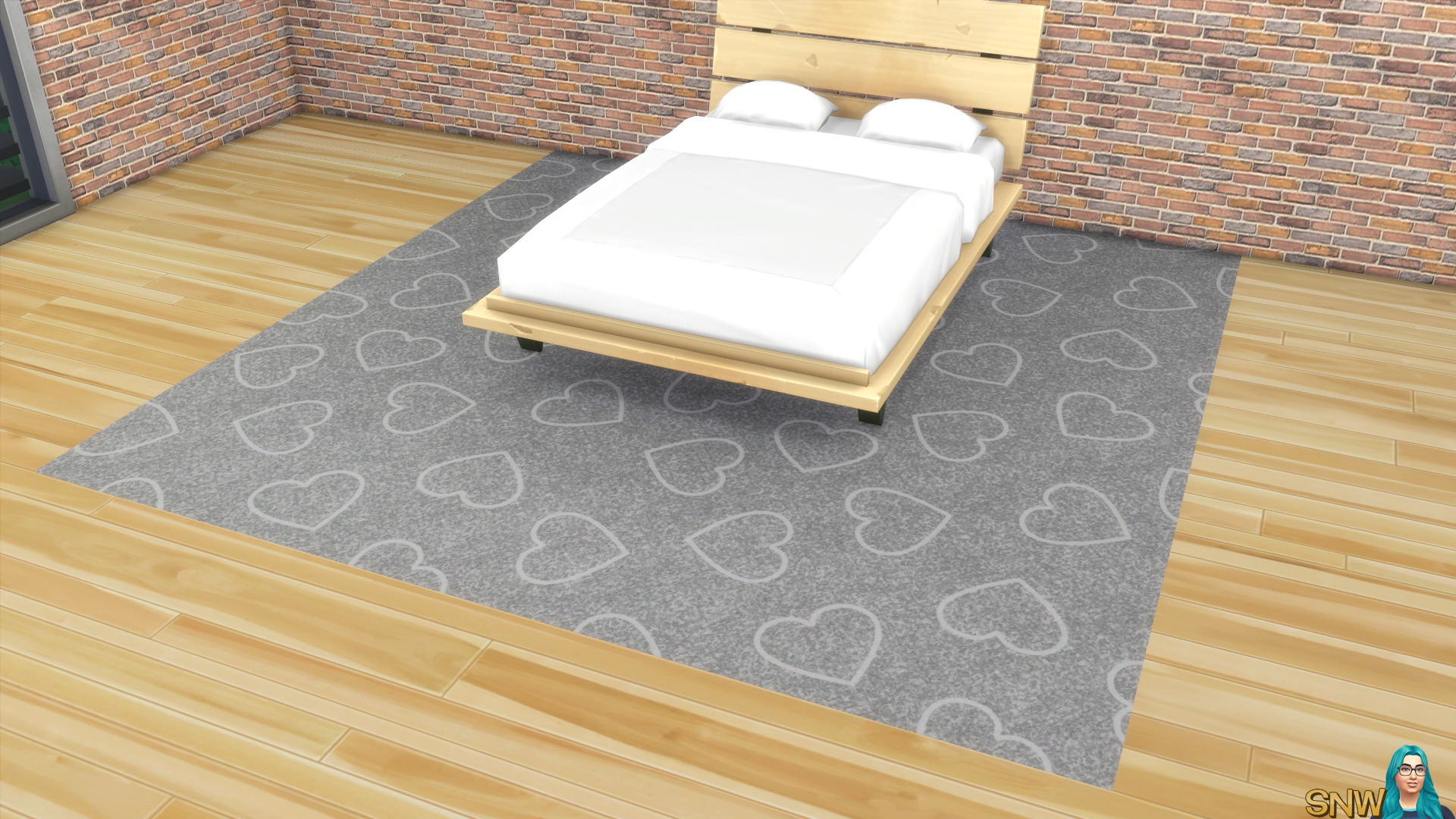 Valentine&#039;s Day 2018 / Love Carpets #3 (Hearts - Outline - Large - Light)