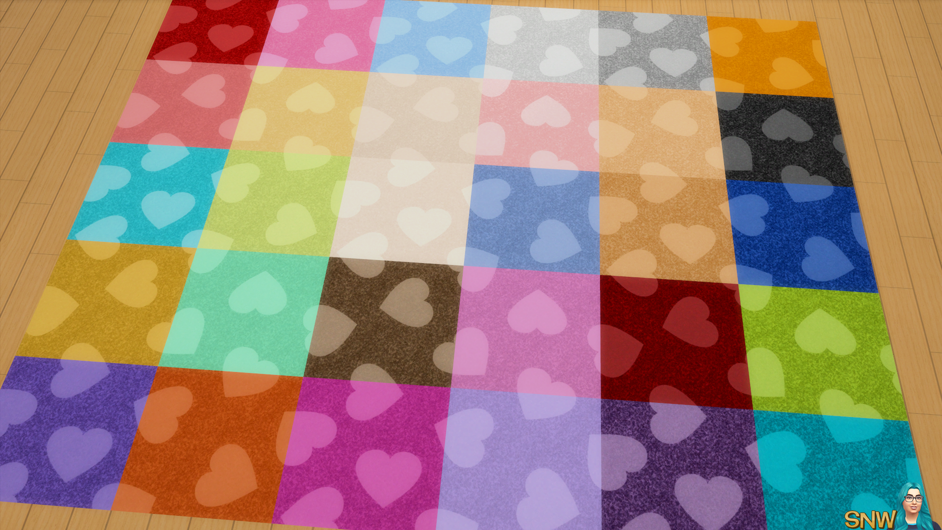 Valentine&#039;s Day 2018 / Love Carpets #2 (Hearts - Full - Large - Light)