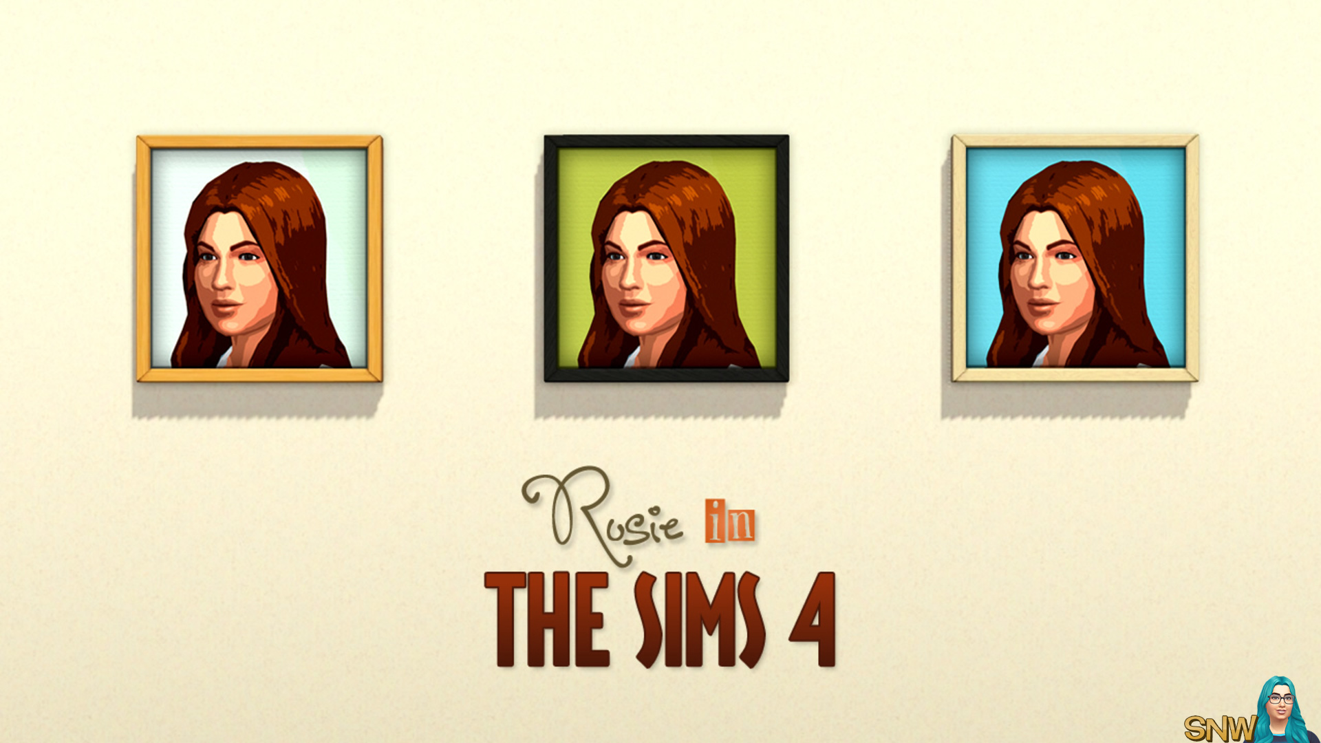 Rosie in The Sims 4 painting