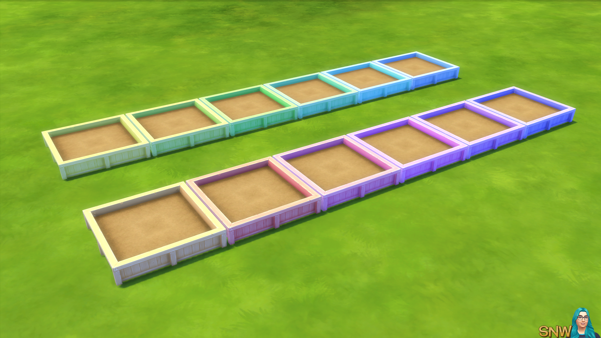 Pastel/Berry Garden Planter Boxes