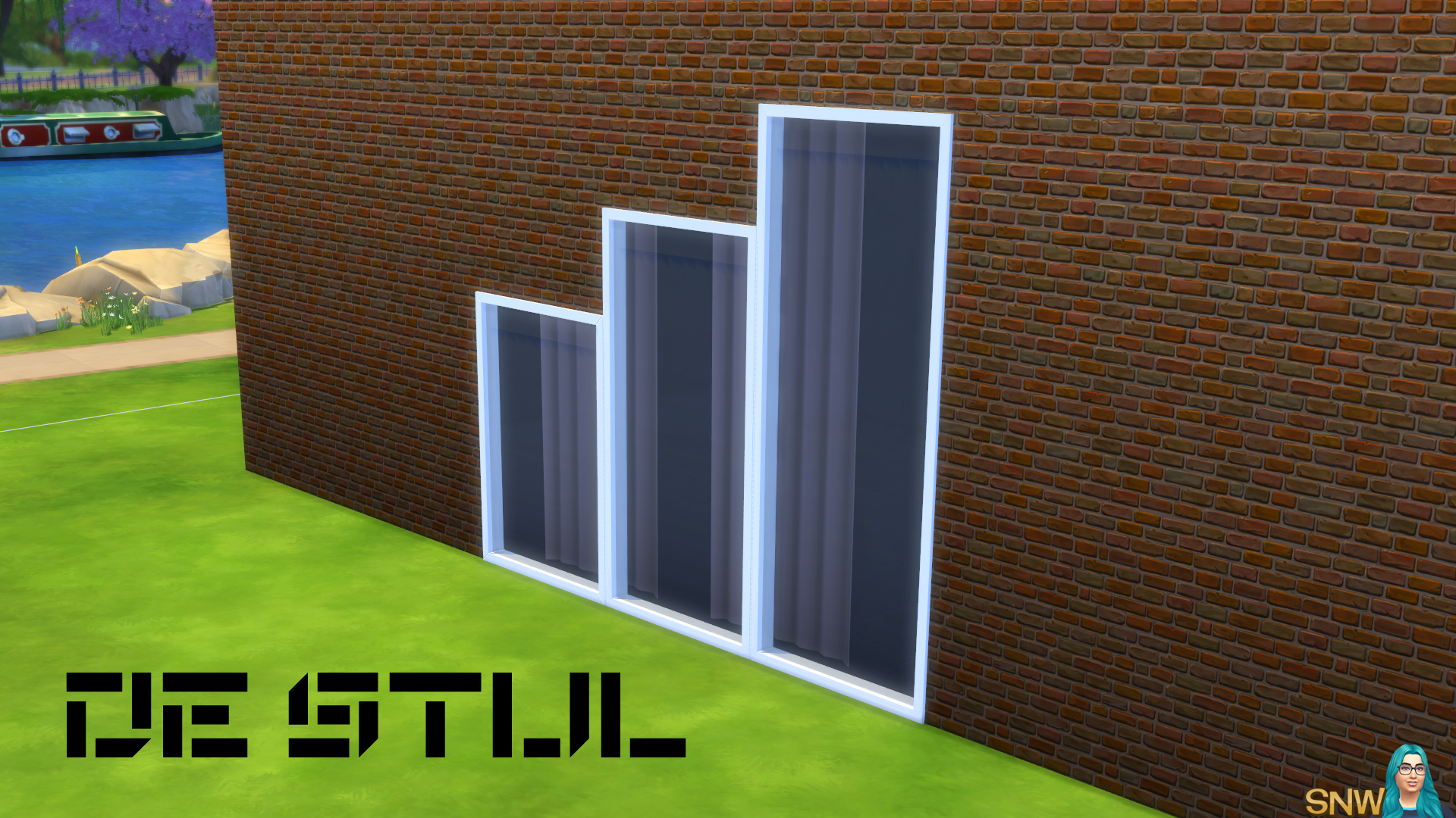 De Stijl Windows for The Sims 4