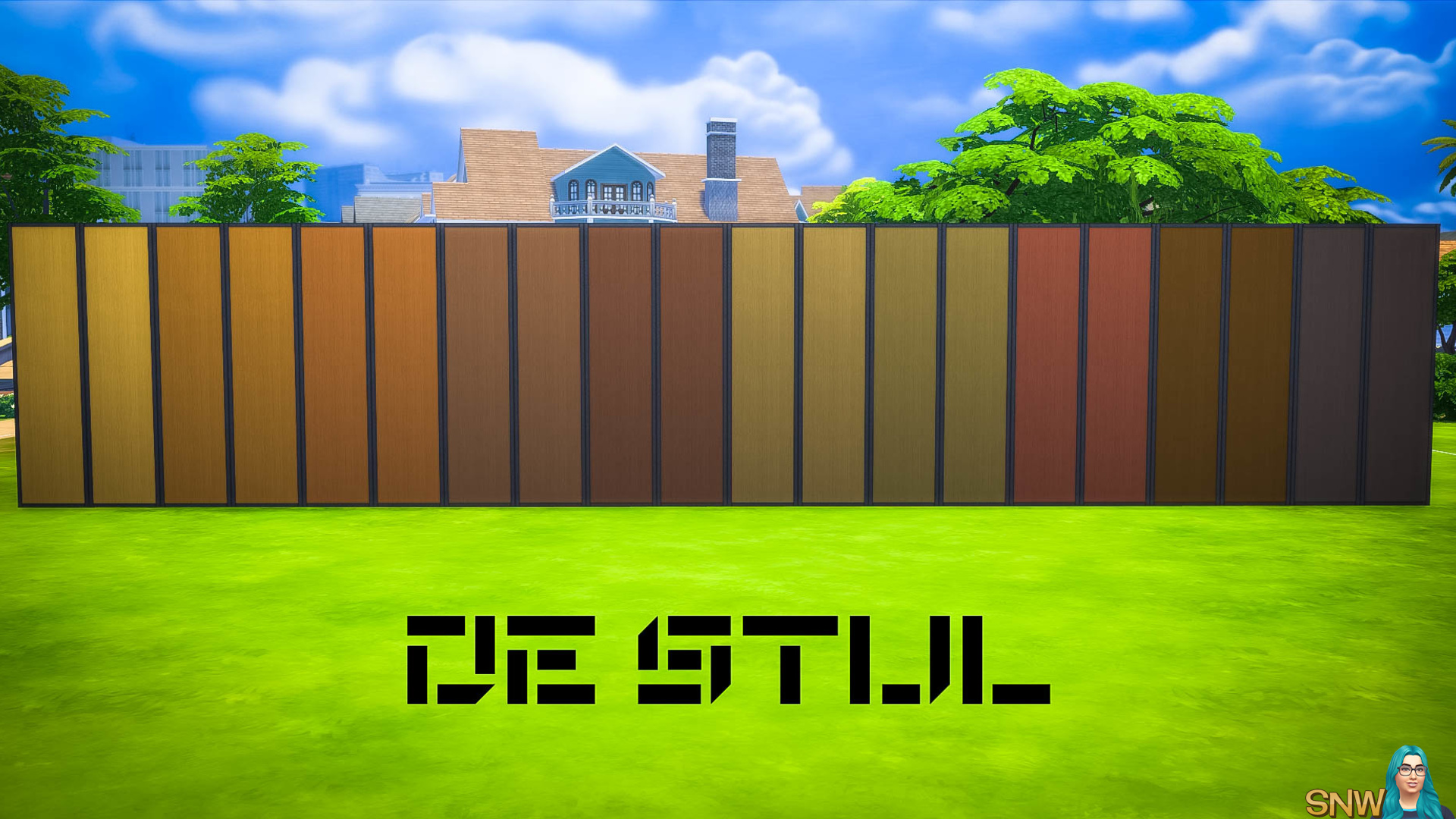 De Stijl Wooden Wall Panels (Full) #1