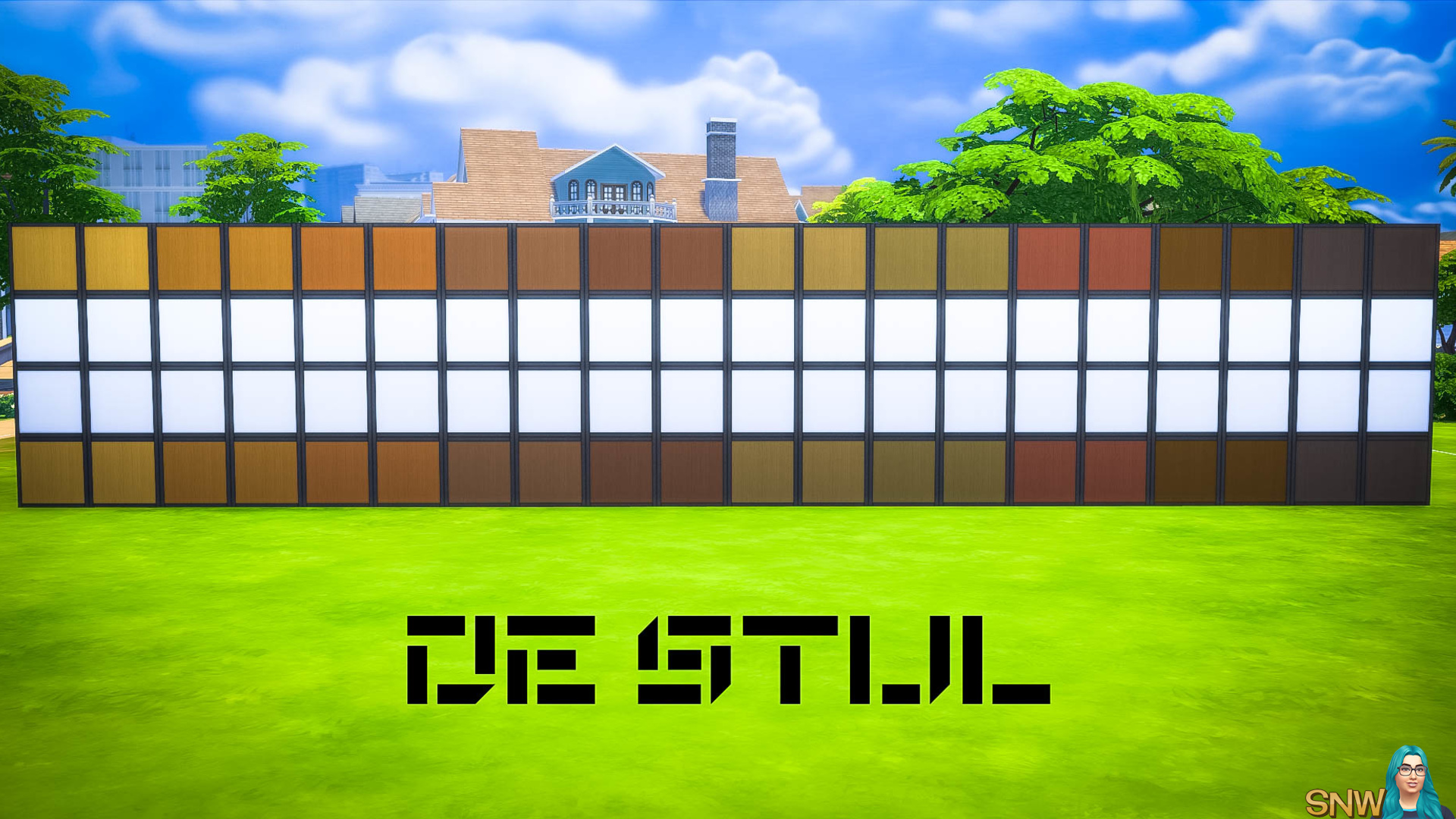 De Stijl Wooden Wall Panels Blocks (Top and Bottom) #10