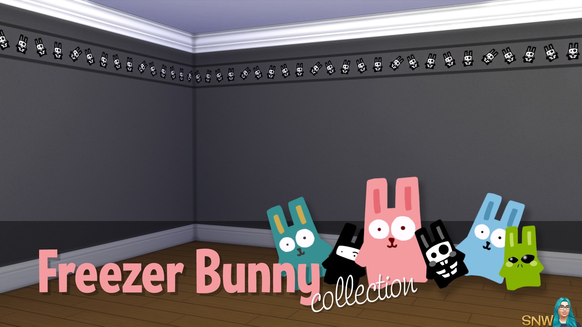 Freezer Bunny Collection: Top Border Wallpapers