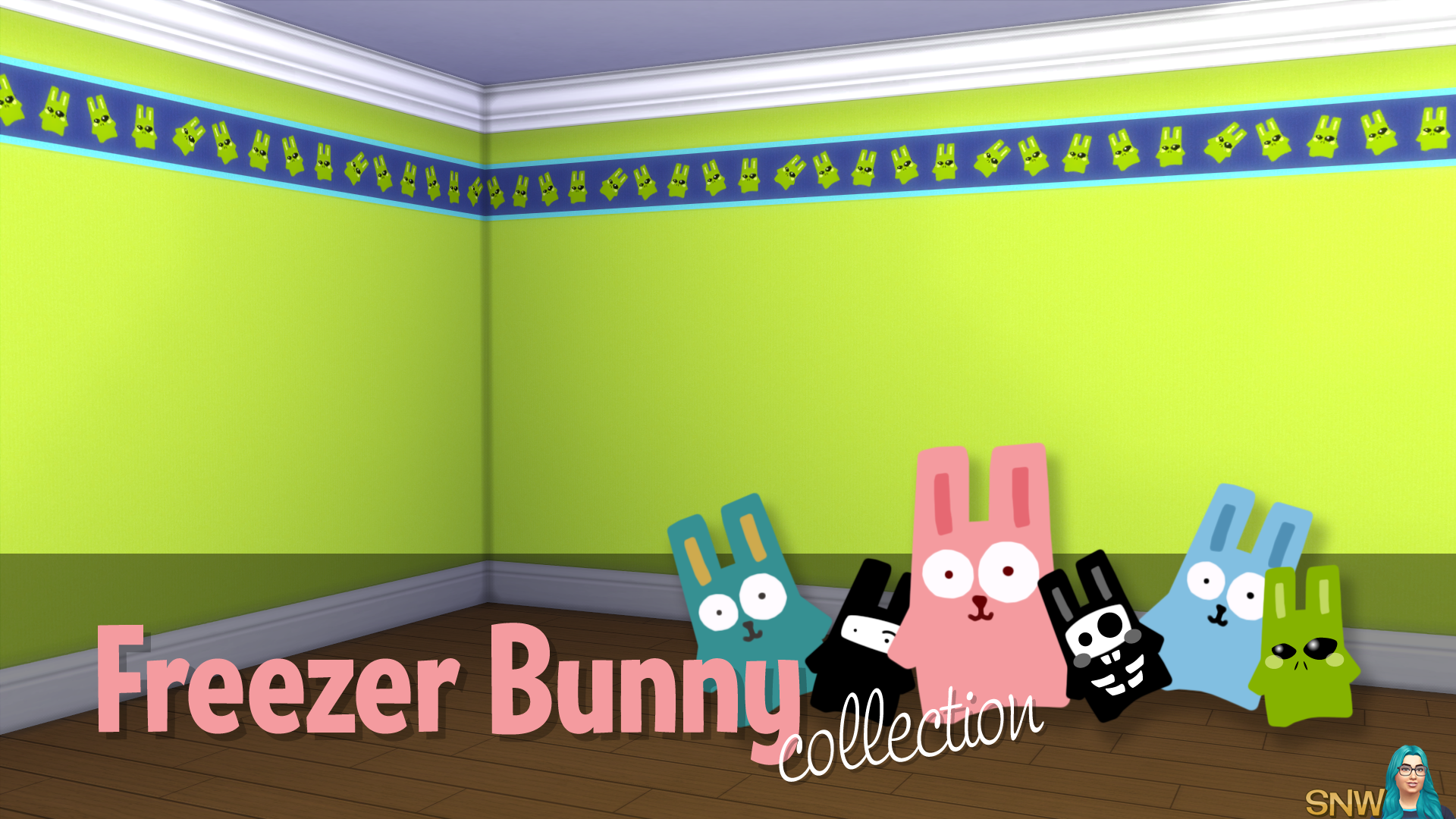 Freezer Bunny Collection: Top Border Wallpapers