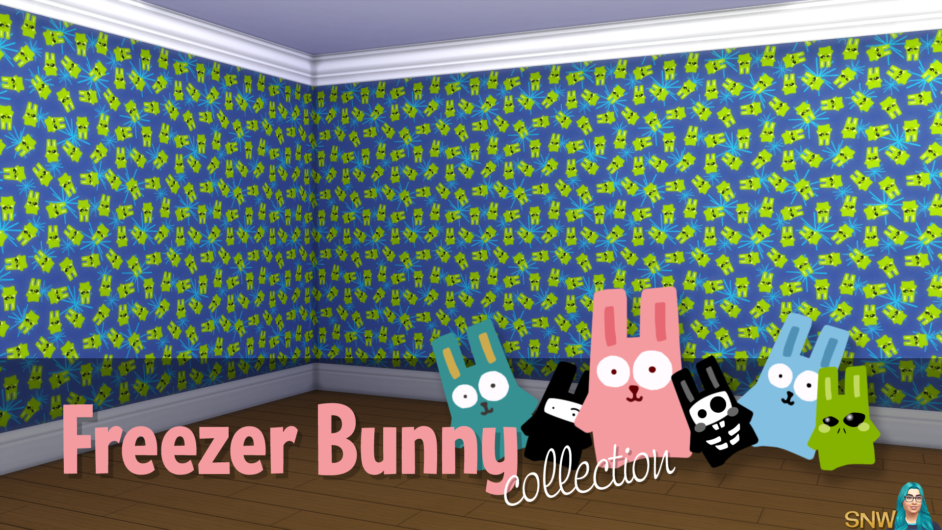 Freezer Bunny Collection: Small Bunnies/Starburst Wallpapers