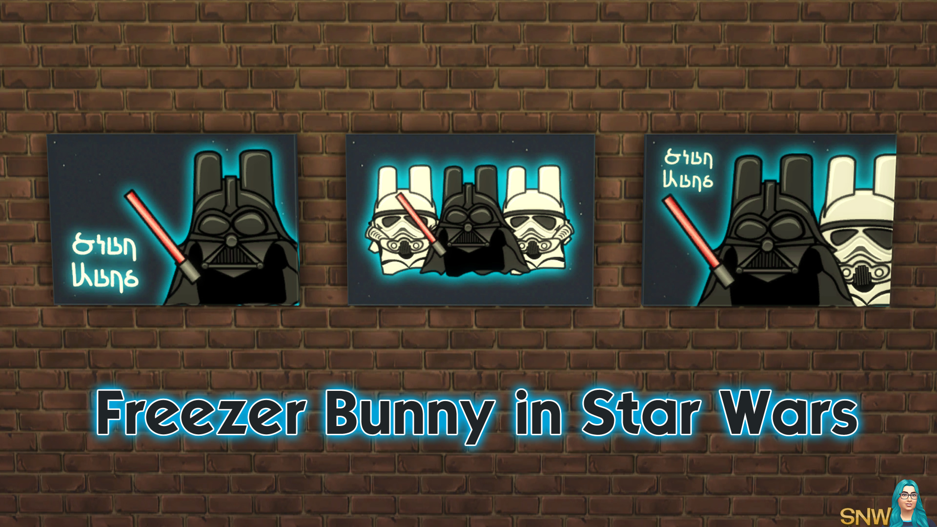 Freezer Bunny Star Wars paintings