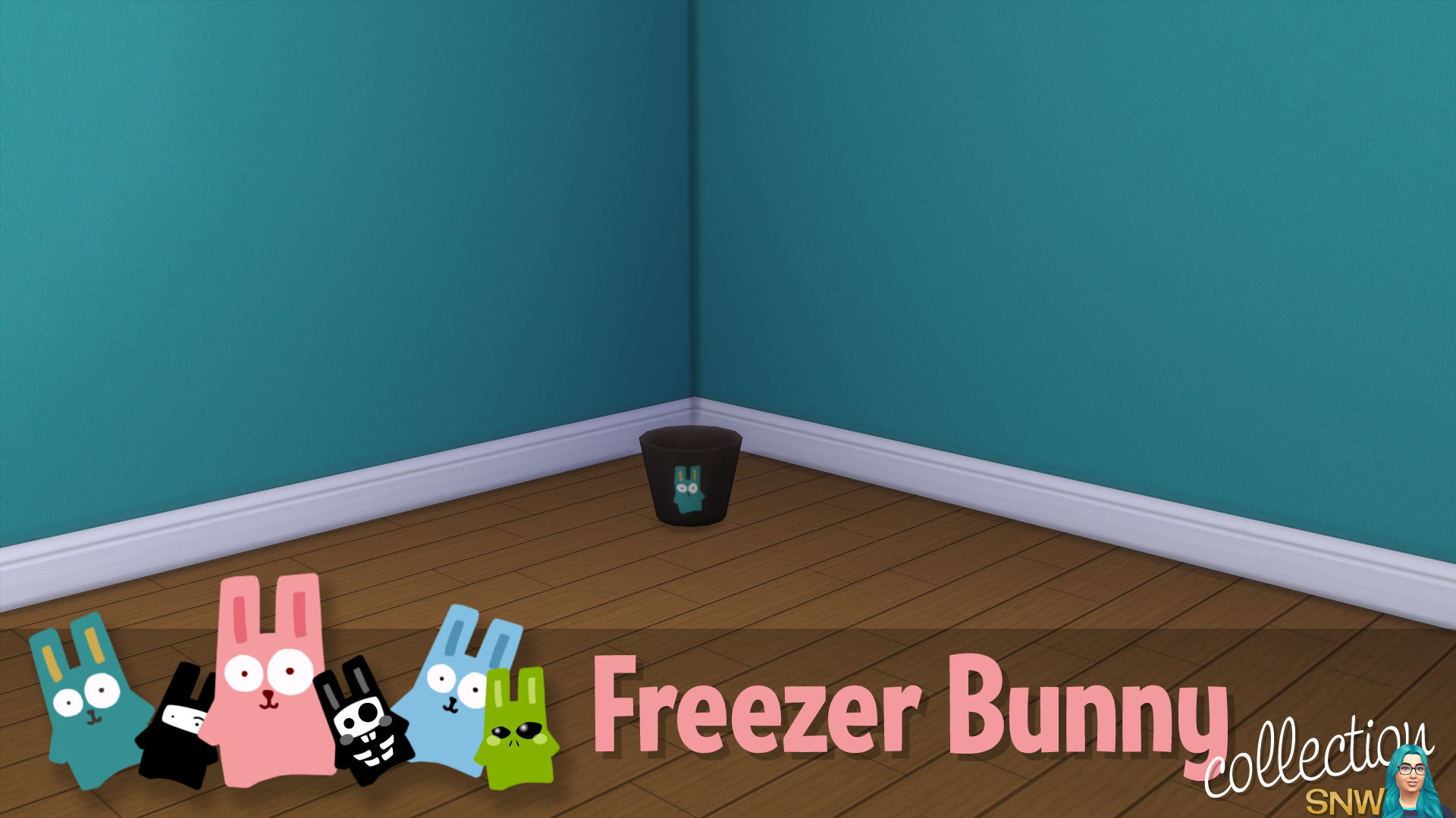 Freezer Bunny Collection: Trash Can