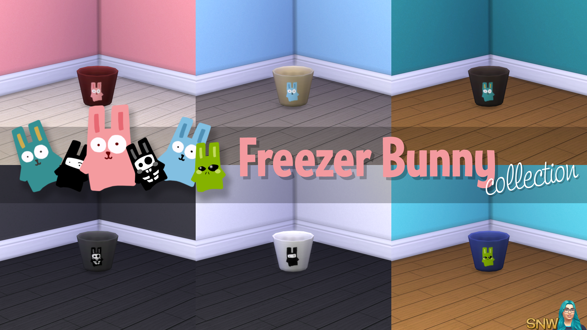 Freezer Bunny Collection: Trash Can