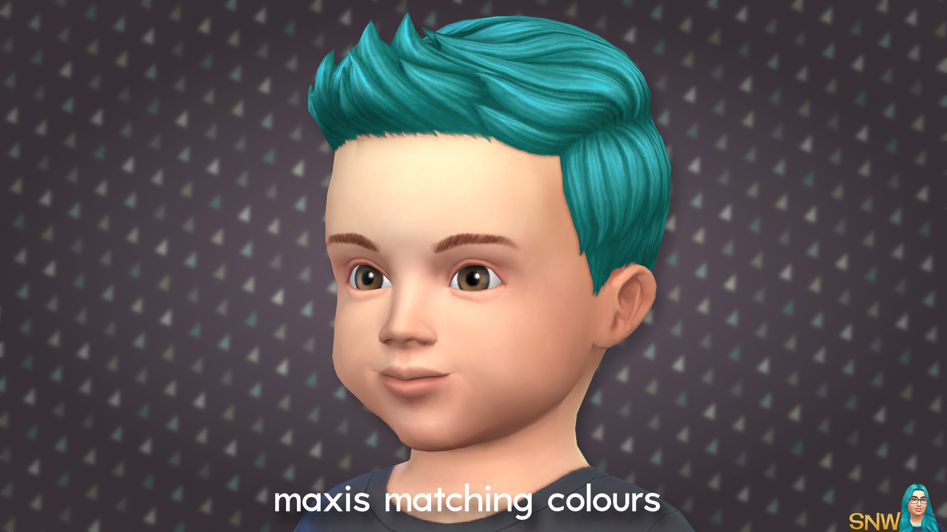 Maxis Matching Short Spiky Hairdo for Toddlers