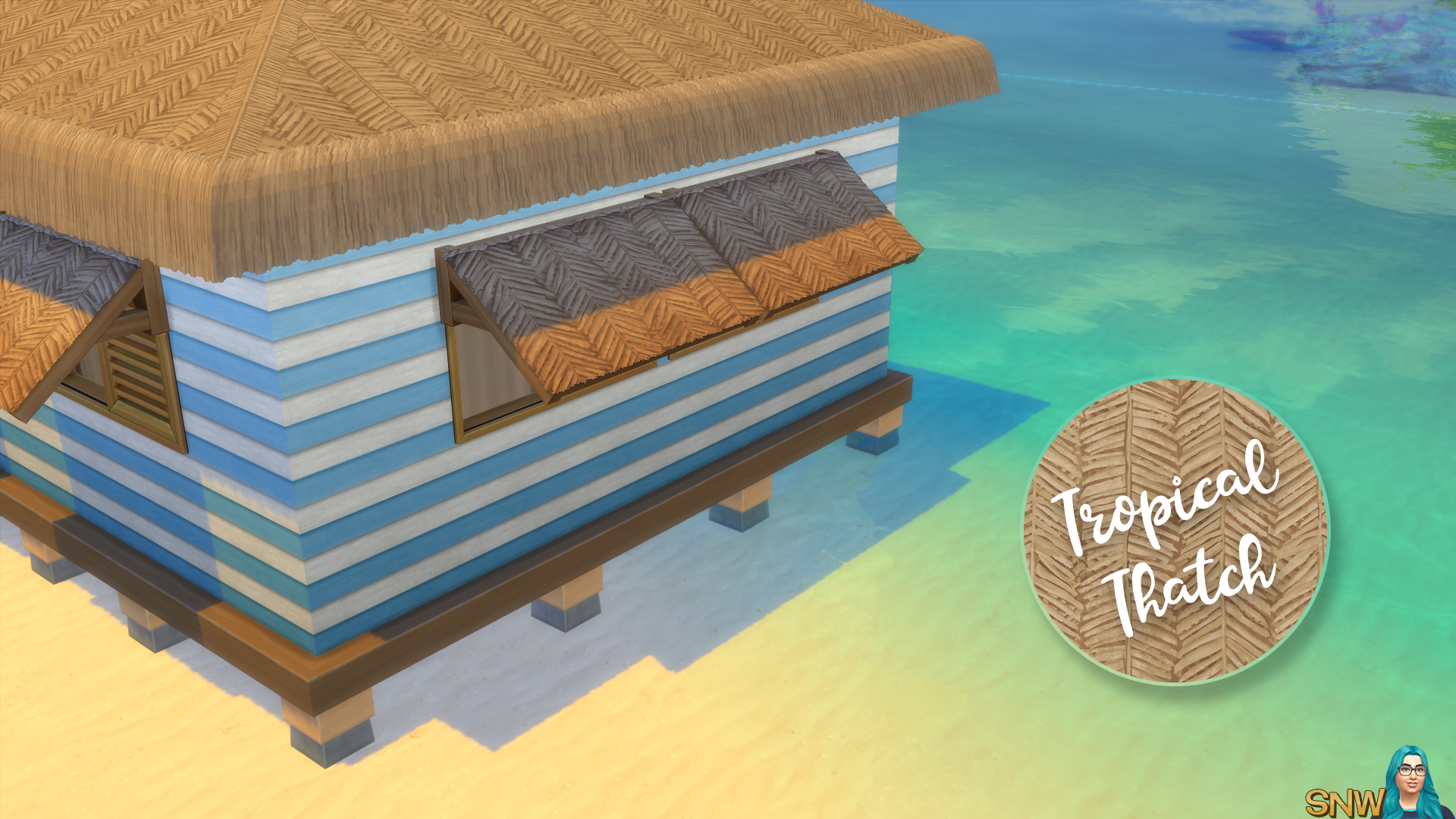 Tropical Thatch Awnings (matches Tropical Thatch roof from Island Living)