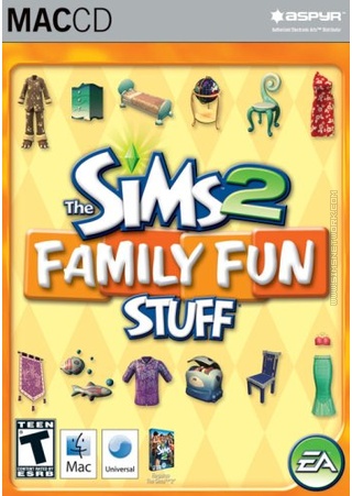 The Sims 2: Family Fun Stuff for Mac box art packshot