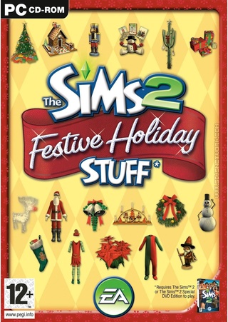 The Sims 2: Festive Holiday Stuff box art packshot