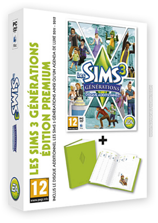 Les Sims 3: Générations + Agenda Deluxe (Edition Premium) packshot box art