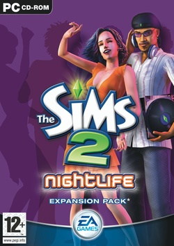 The Sims 2: Nightlife box art packshot