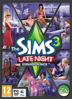 The Sims 3: Late Night box art packshot