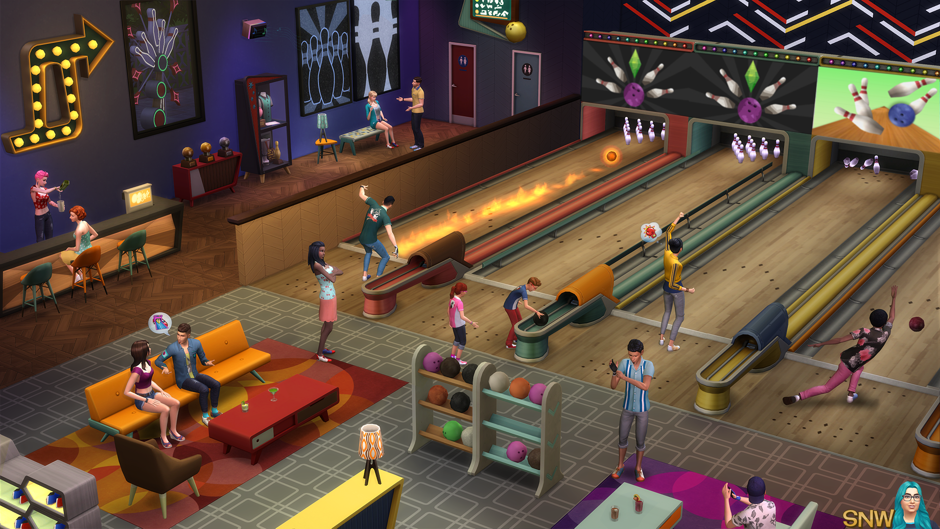 The Sims 4: Bowling Night Stuff The Sims 4: Bowling Night Stuff