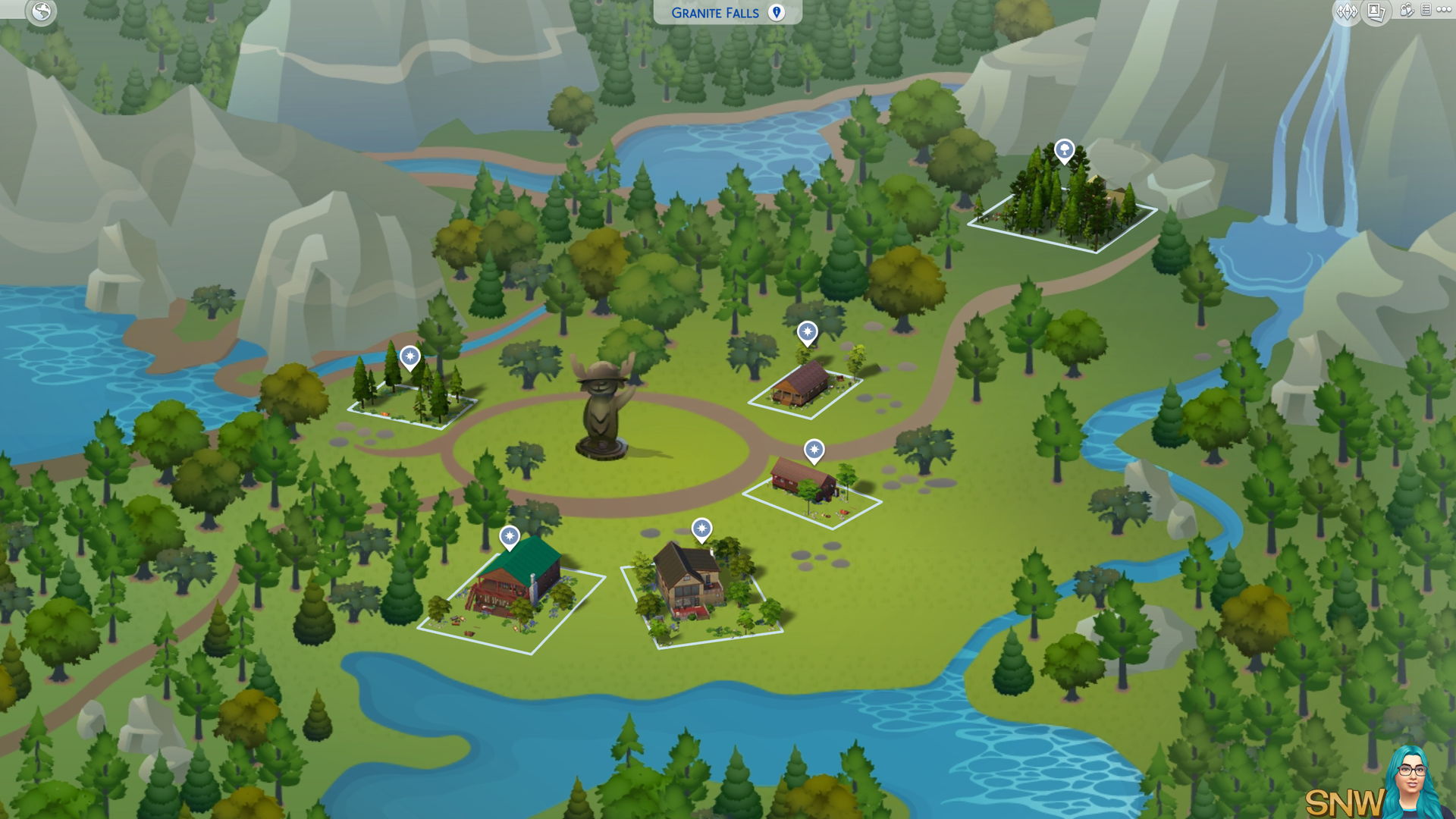 The Sims 4: Granite Falls world