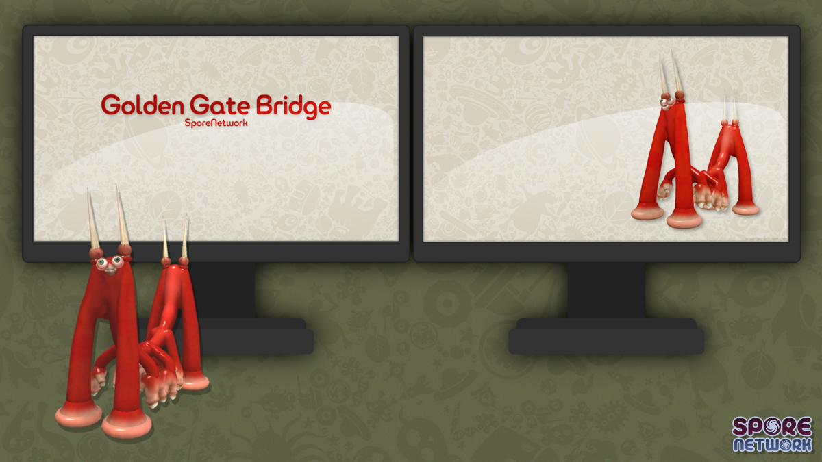 Golden Gate Bridge (light mode) dual screen wallpaper Golden Gate Bridge (light mode) dual screen wallpaper by Rosana at SporeNetwork